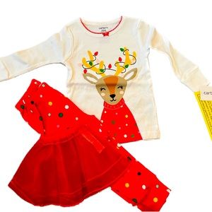 Carters 3pc Christmas Outfit 12M